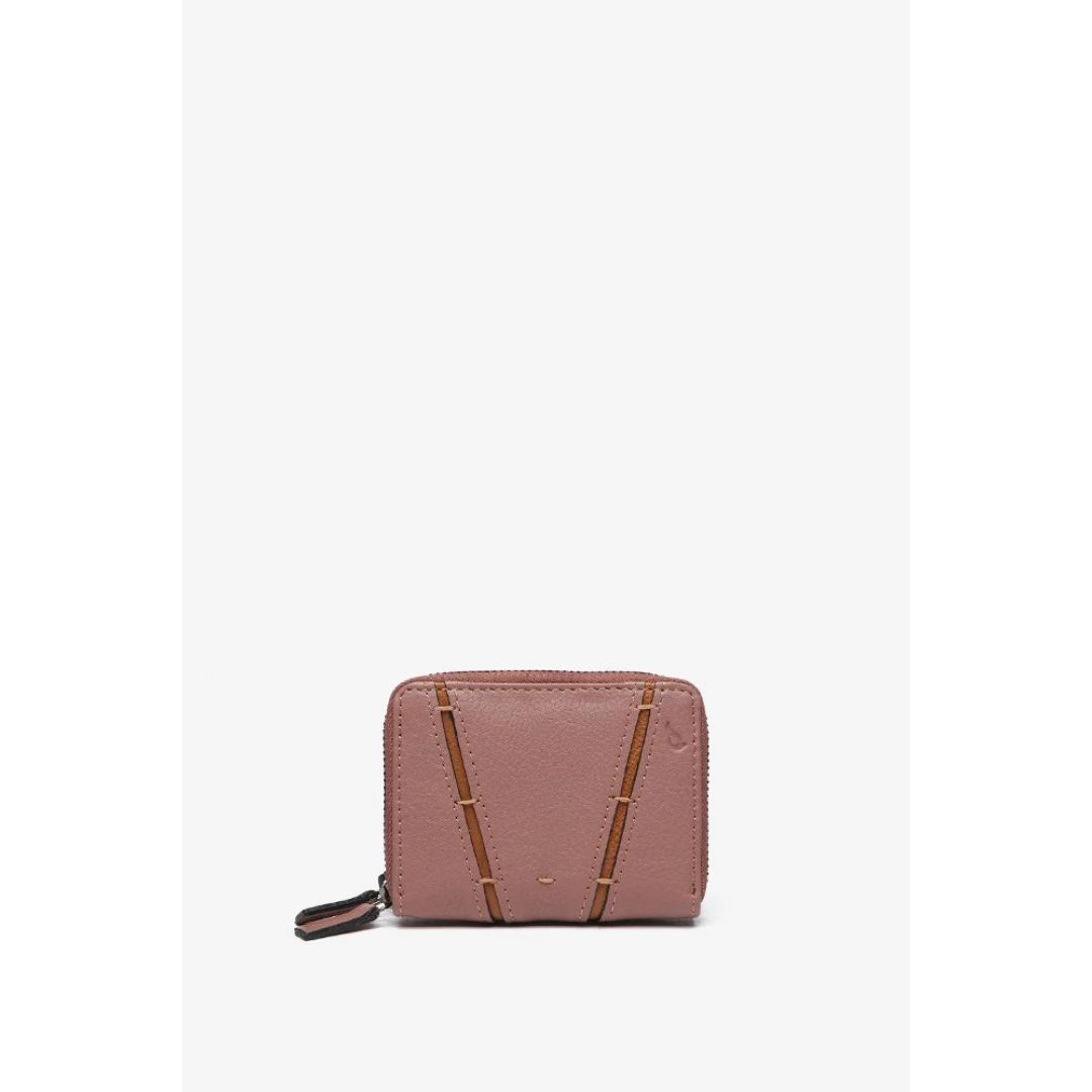 ABBACINO PINK TWO-TONE LEATHER SMALL WALLET