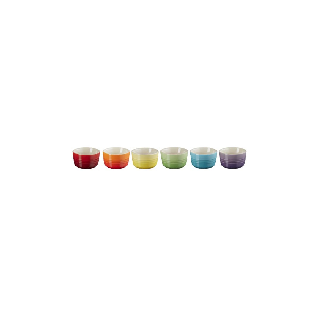 LE CREUSET RAINBOW SET MINI RAMEKINS SET OF 6