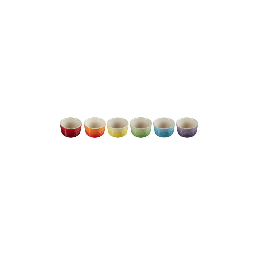 LE CREUSET RAINBOW SET MINI RAMEKINS SET OF 6