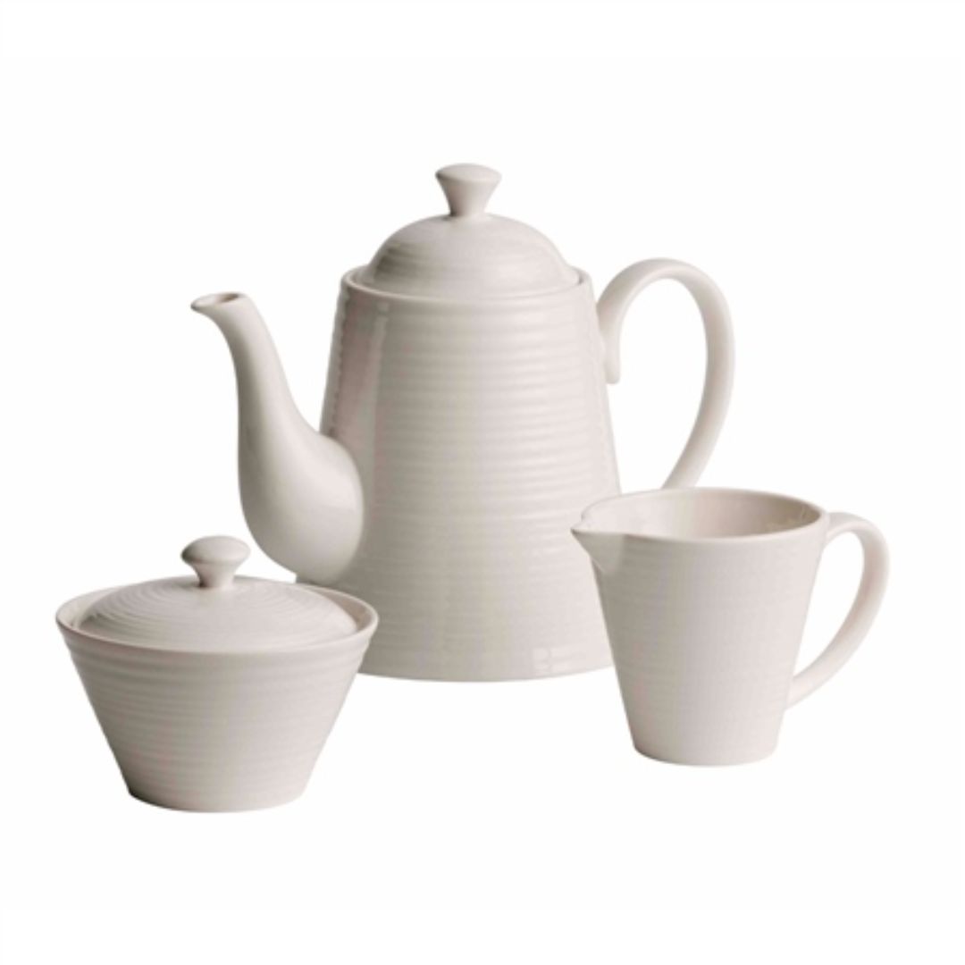 BELLEEK LIVING RIPPLE BEVERAGE SET