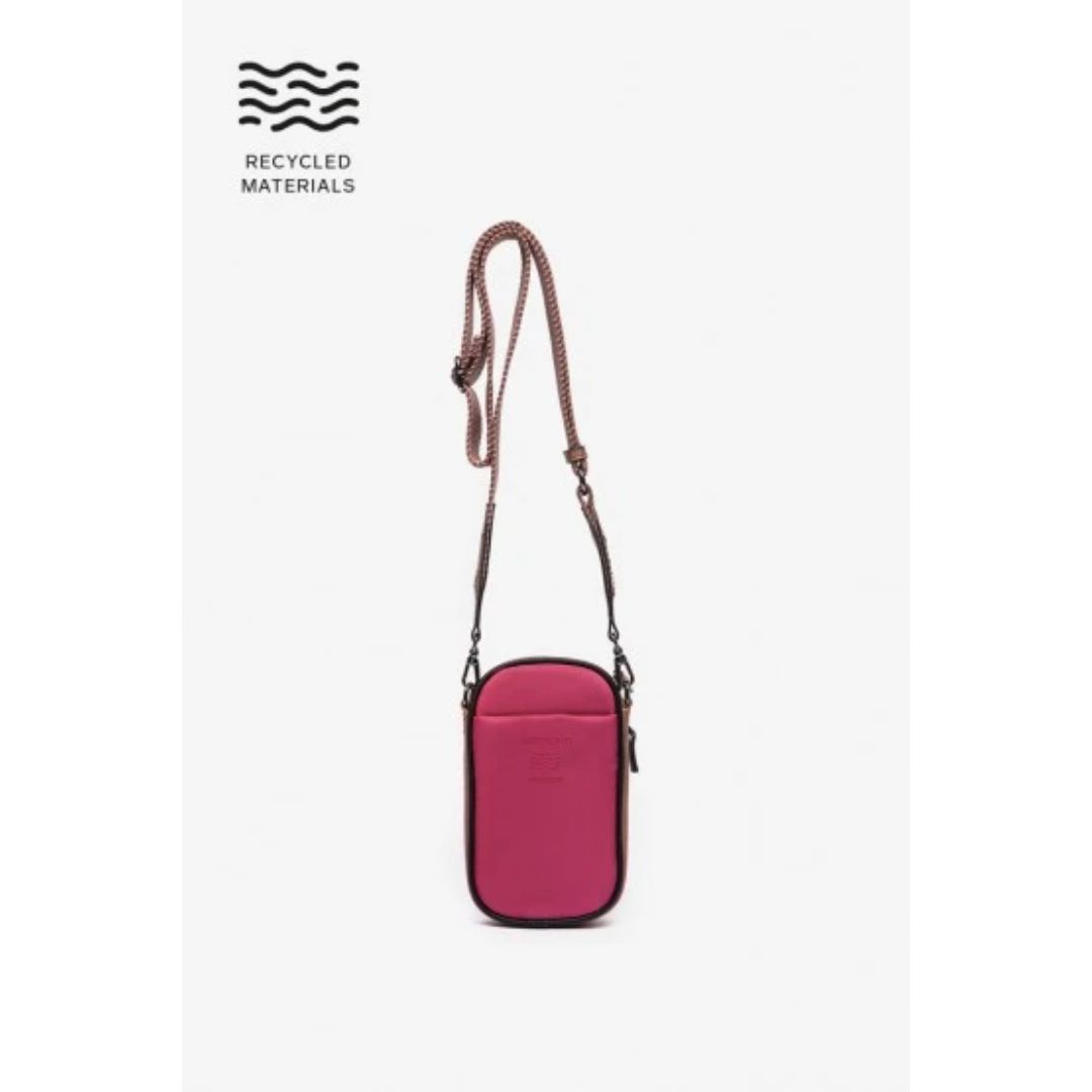 ABBACINO FUCHSIA PHONE BAG IN RECYCLED AND PADDED MATERIALS