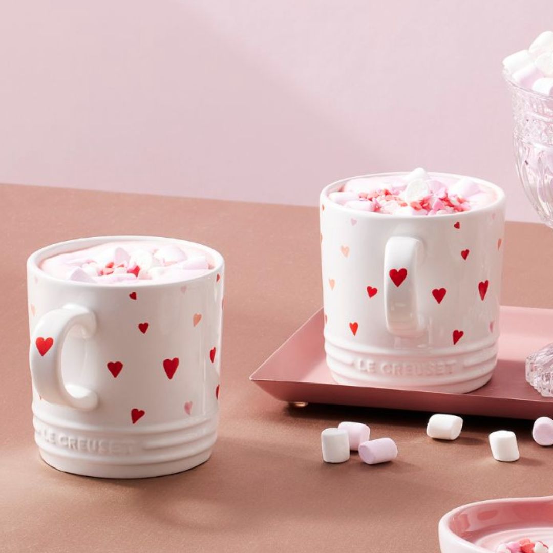 Le Creuset Stoneware Set of 2 Hearts Mugs