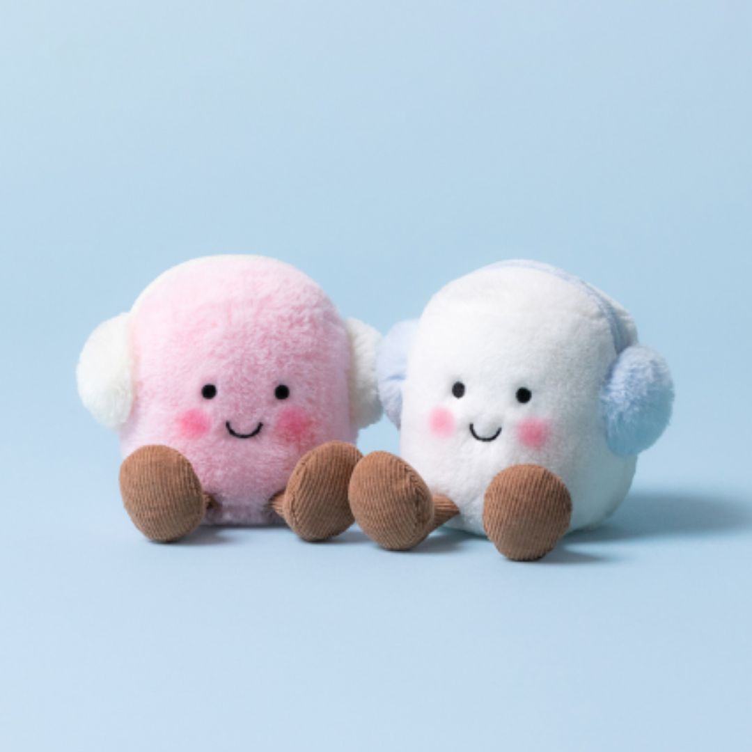 Jellycat Amuseables Toastie Pink and White Marshmallows