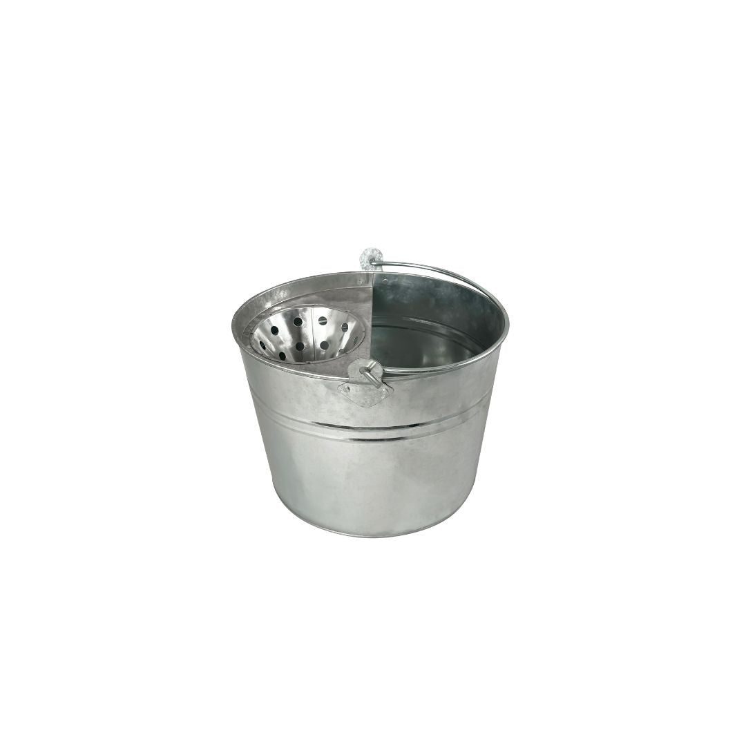 Galvanised Mop Bucket with Wringer 32.5cm