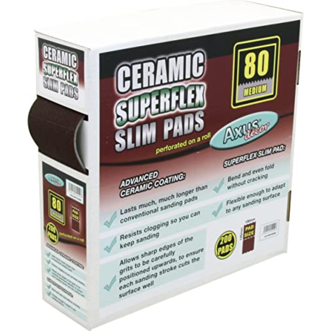 AXUS CERAMIC SUPERFLEX SLIM PADS GRIT 80 SOLD EACH ROLL OF 200 AP80