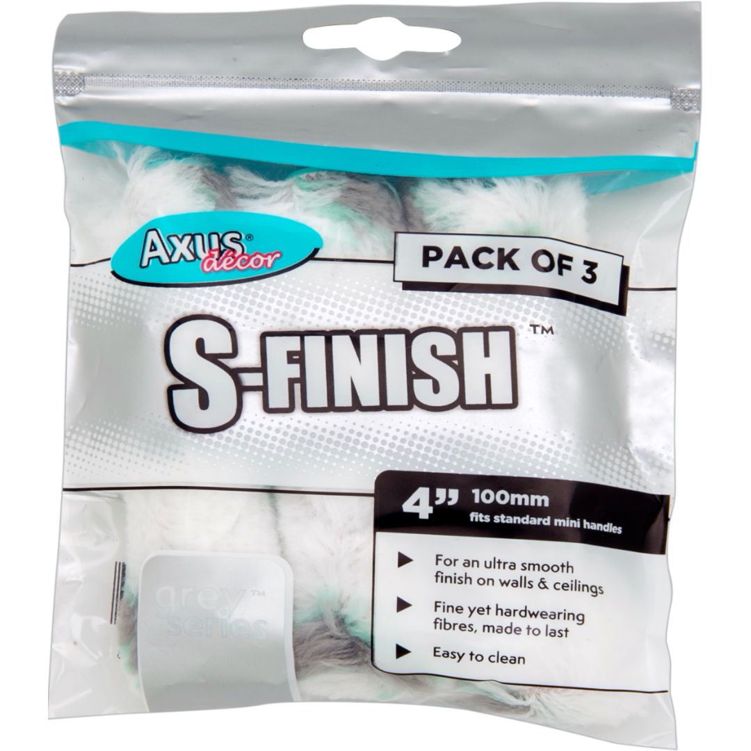 AXUS S-FINISH SLEEVES 4" PK3 GREY SERIES