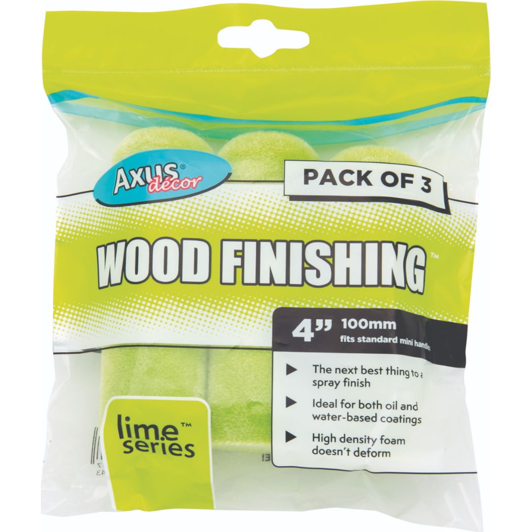 AXUS WOOD FINISH MINI ROLLER 4" LIME SERIES