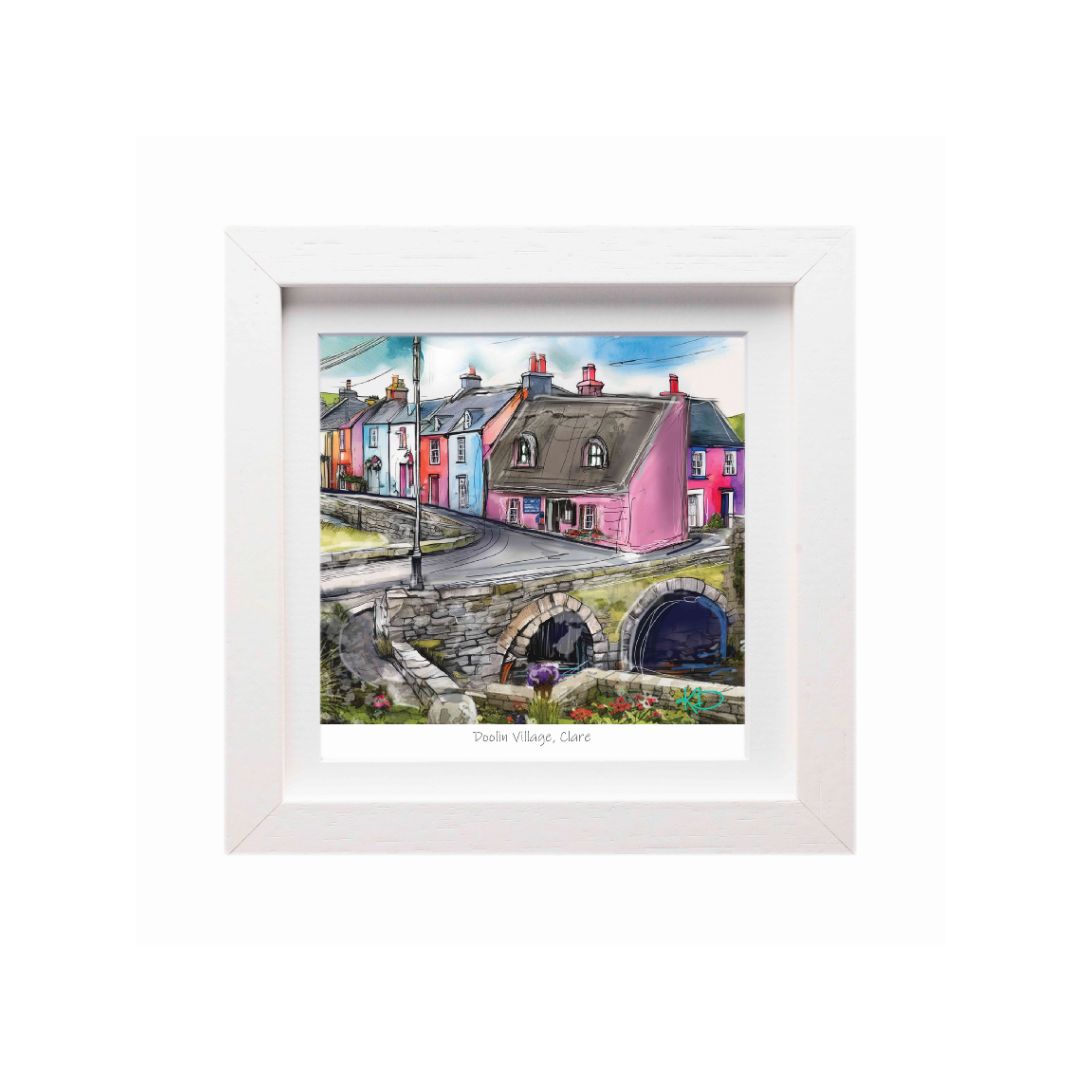 Blue Shoe White Mini Frame | Doolin Village