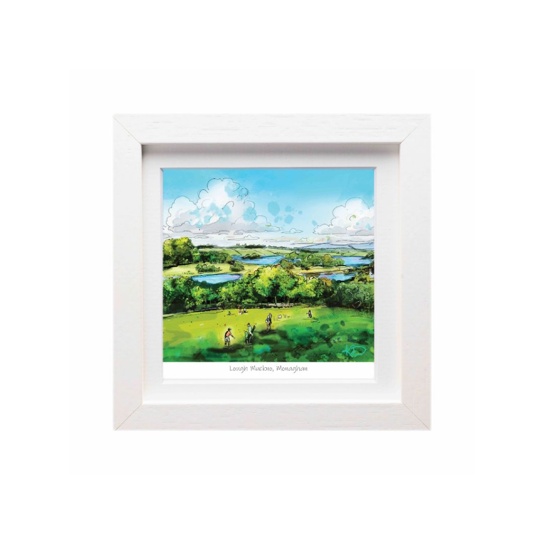 Blue Shoe White Mini Frame | Lough Muckno Monaghan