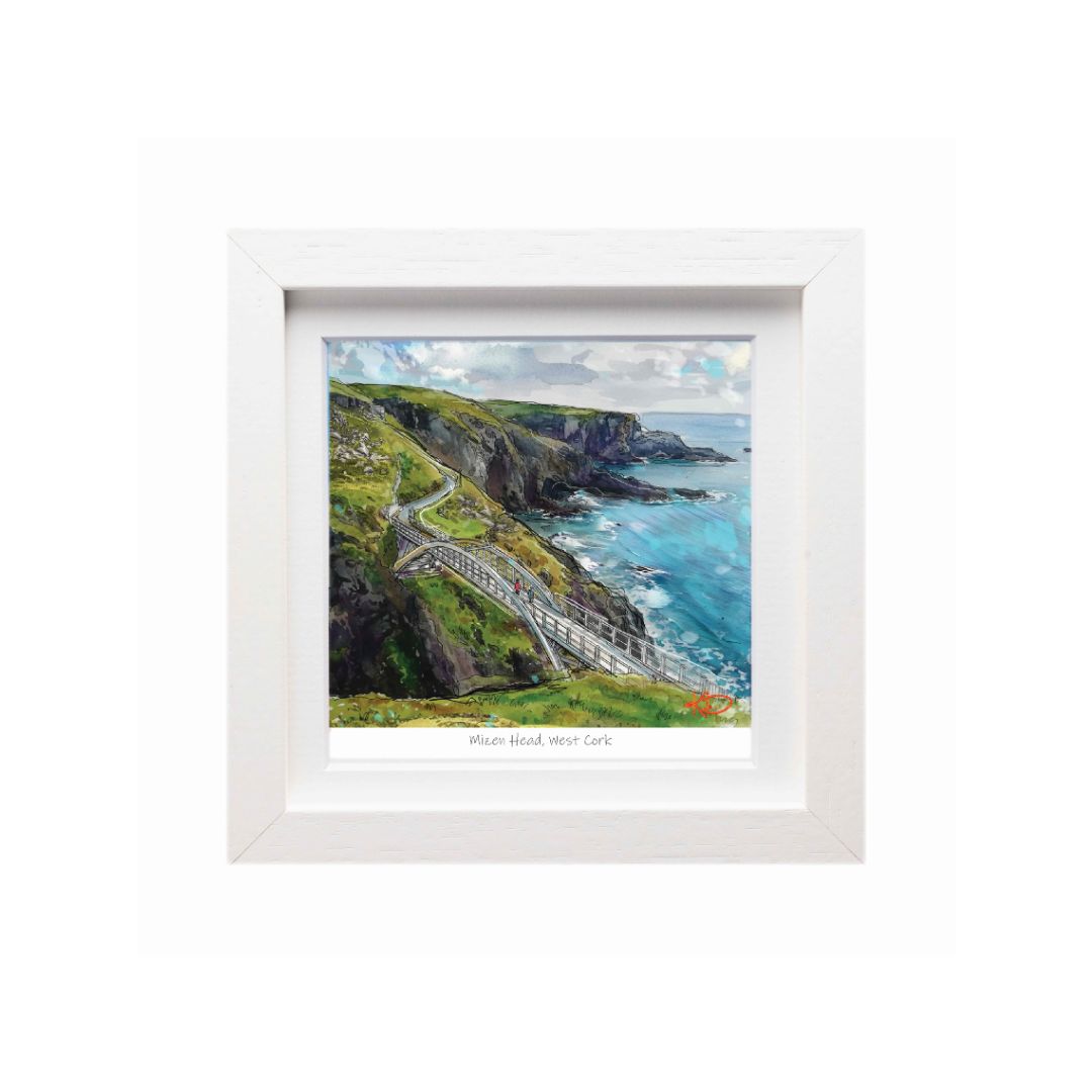Blue Shoe White Mini Frame | Mizen Head West Cork