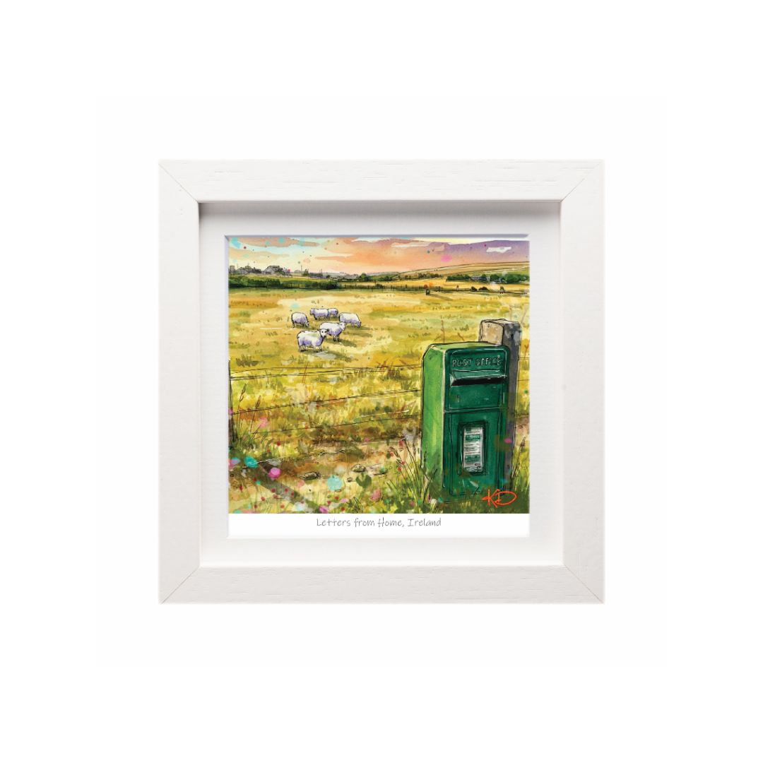 Blue Shoe White Mini Frame | Letters from Home Ireland