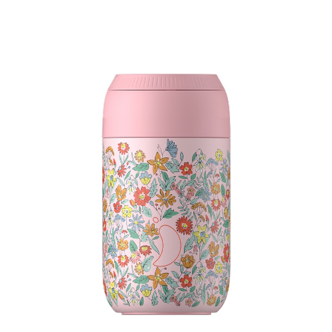 CHILLYS COFFEE CUP LIBERTY SUMMER SPRIGS BLUSH PINK | 340ML