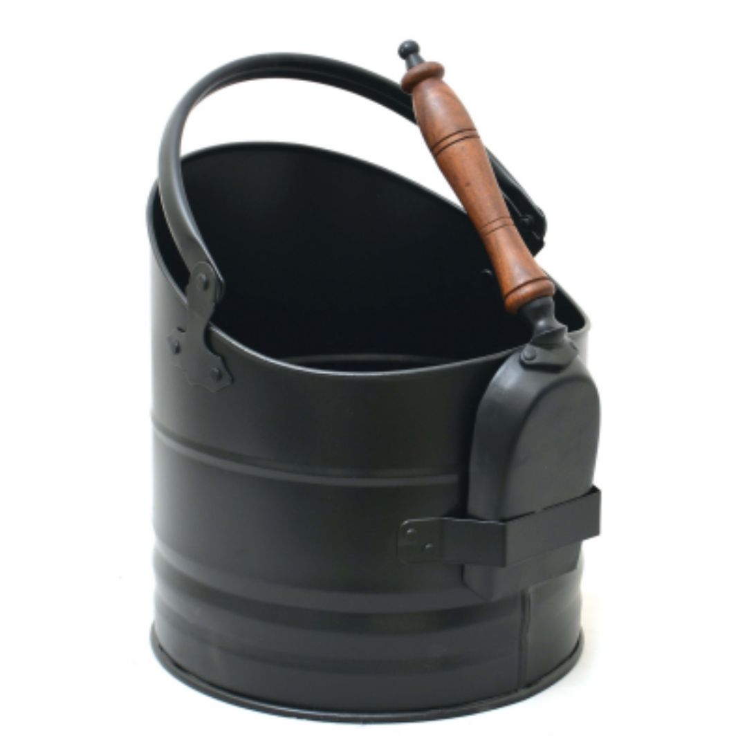 CASTLE LIVING BLACK COAL BUCKET & SHOVEL