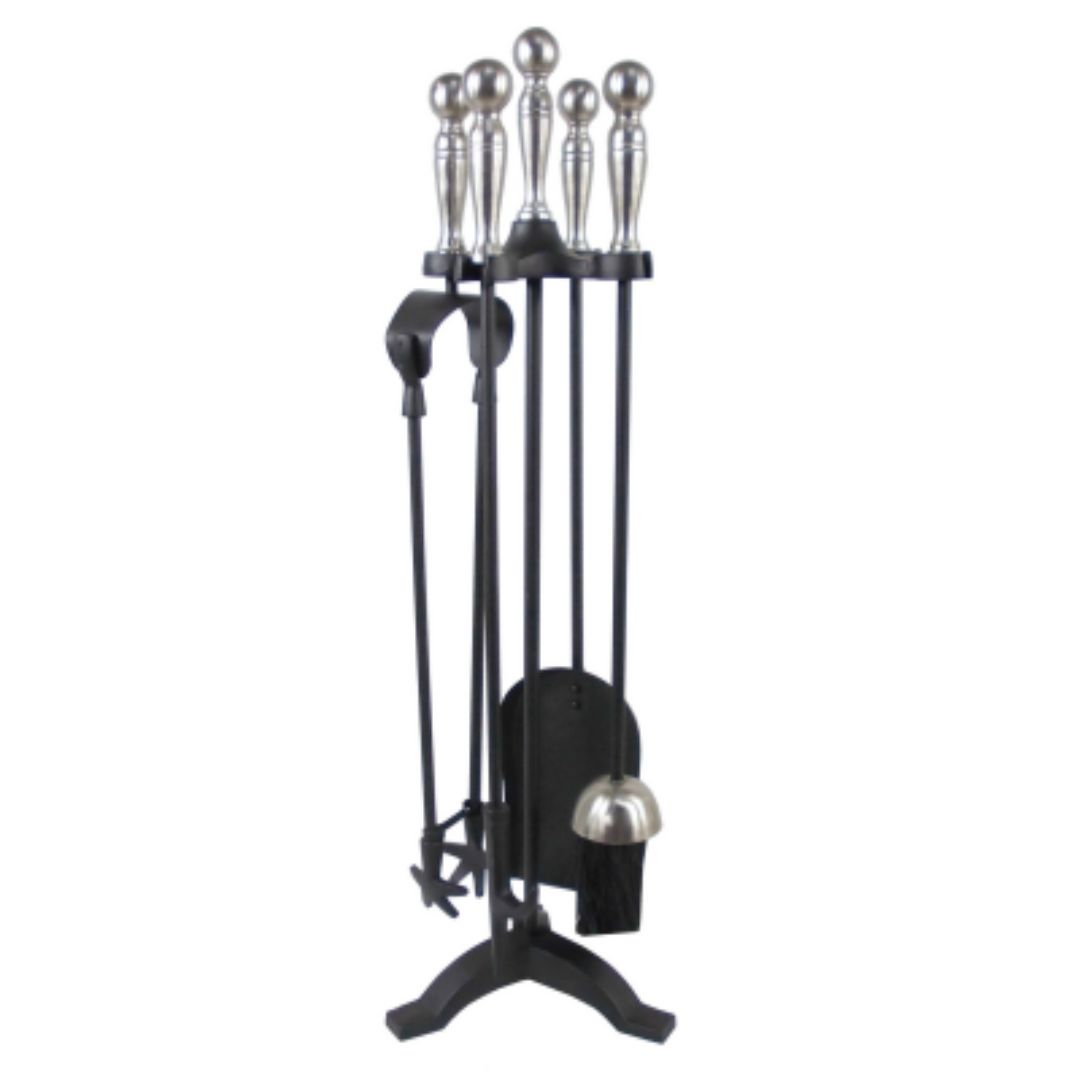 CASTLE LIVING BALL 5 PIECE COMPANION SET BLACK & PEWTER