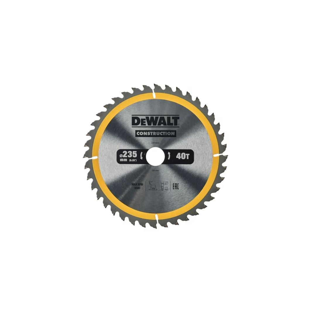 Dewalt Circ Saw Blade Portable General Purpose 235x30mm 40T