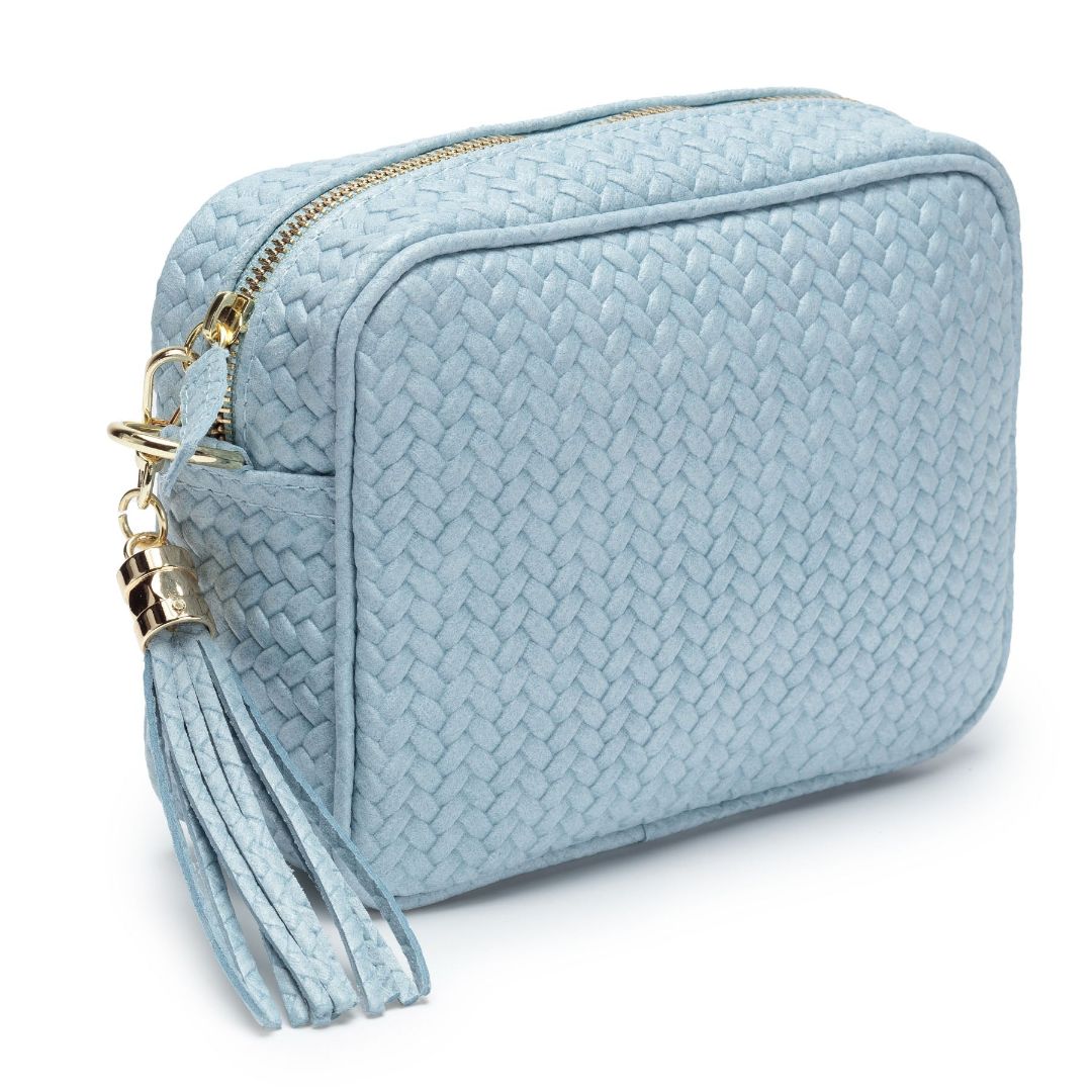 ELIE BEAUMONT WOVEN HANDBAG - LIGHT BLUE