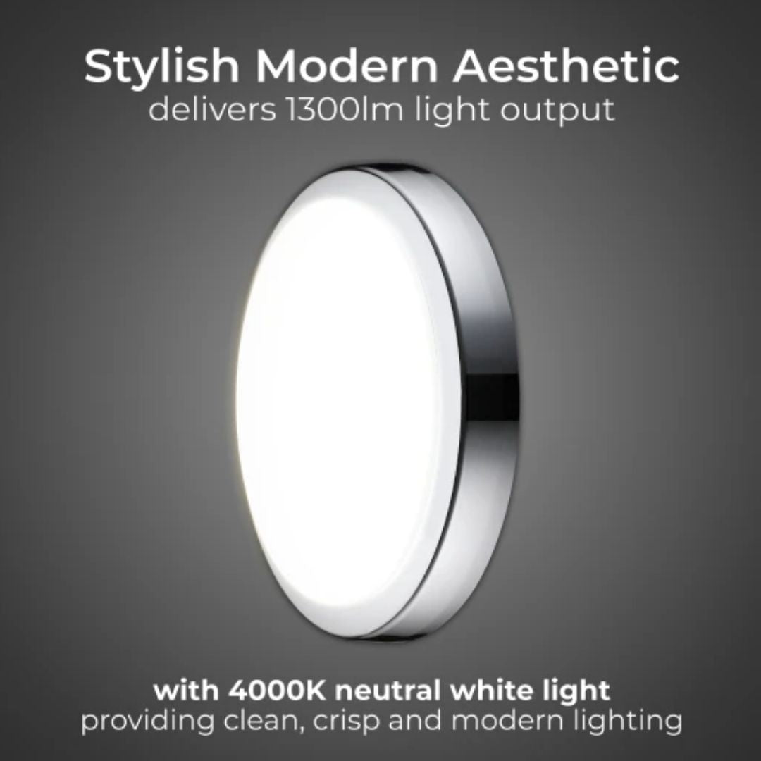 Luceco Eco Round LED Bulkhead 12W 1100lm IP54