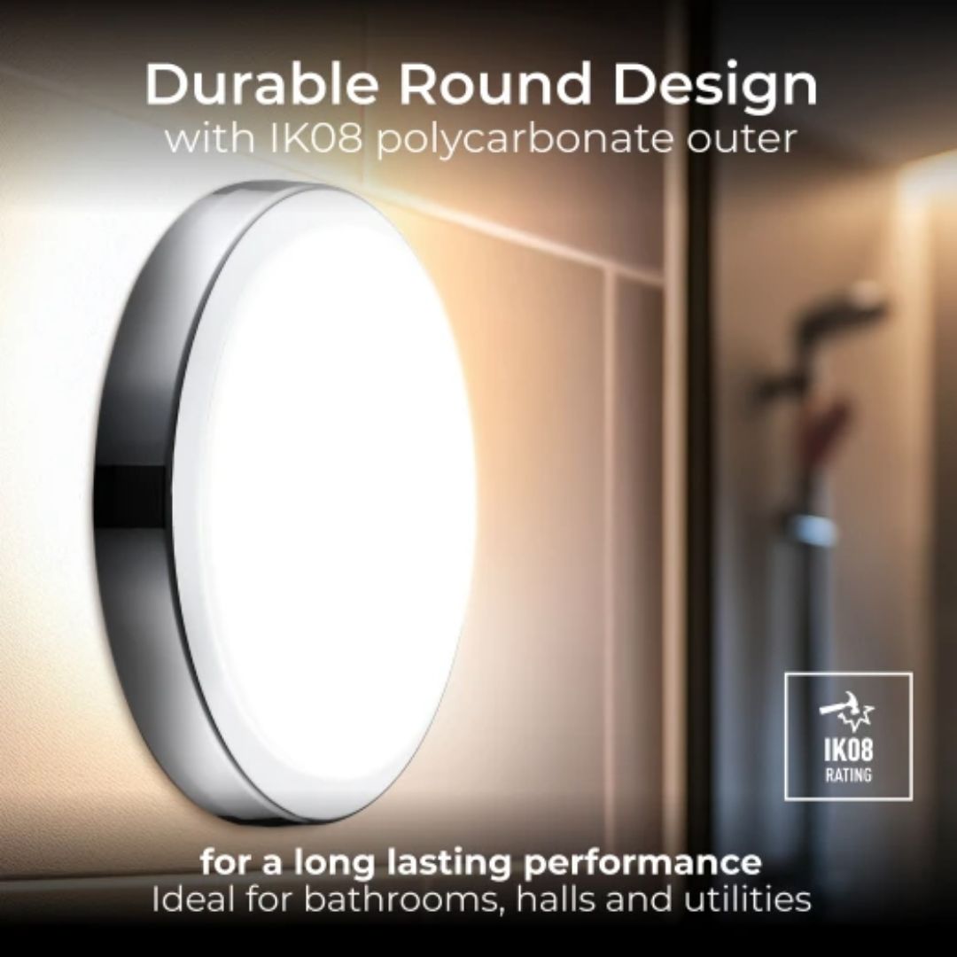 Luceco Eco Round LED Bulkhead 17W 1650lm IP54