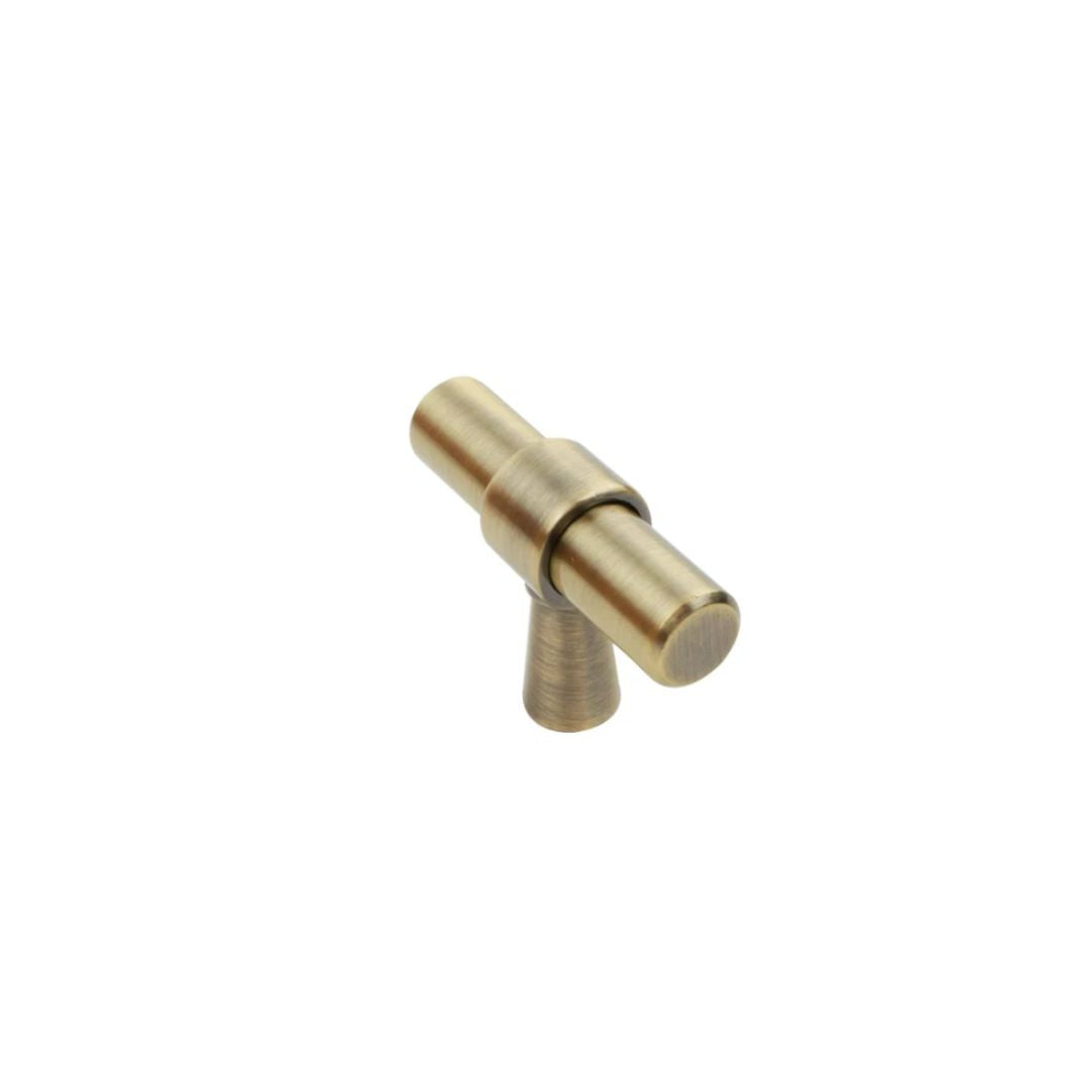 Headbourne Smooth T Bar Pull Handles | Antique Brass