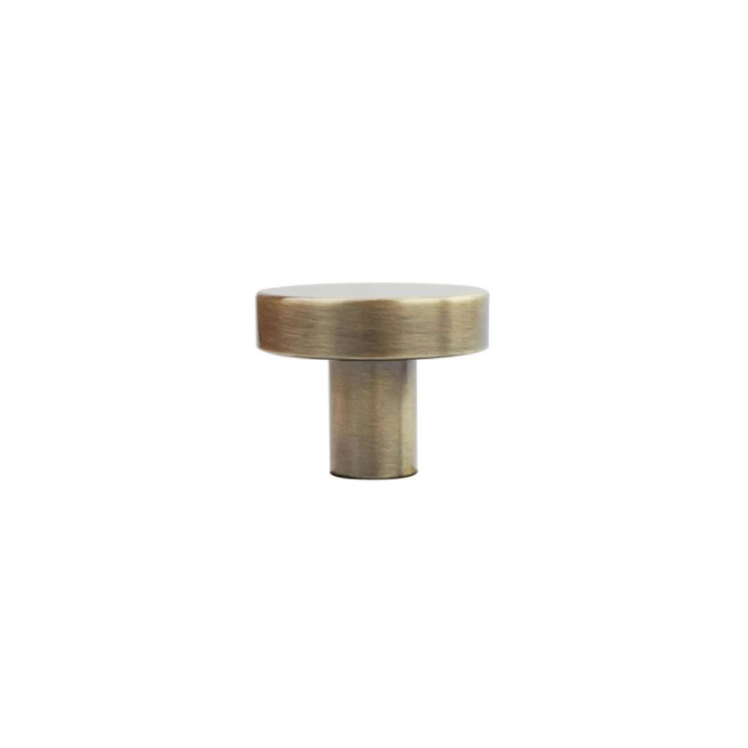 Headbourne Smooth Round Cabinet Knobs 32mm | Antique Brass