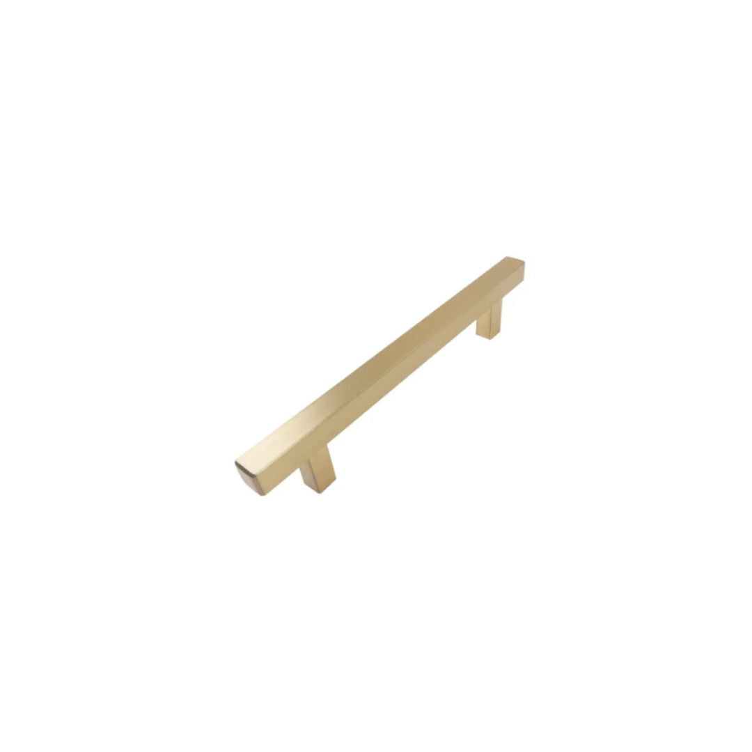 Headbourne Square T-Bar Cabinet Handles Brushed Brass