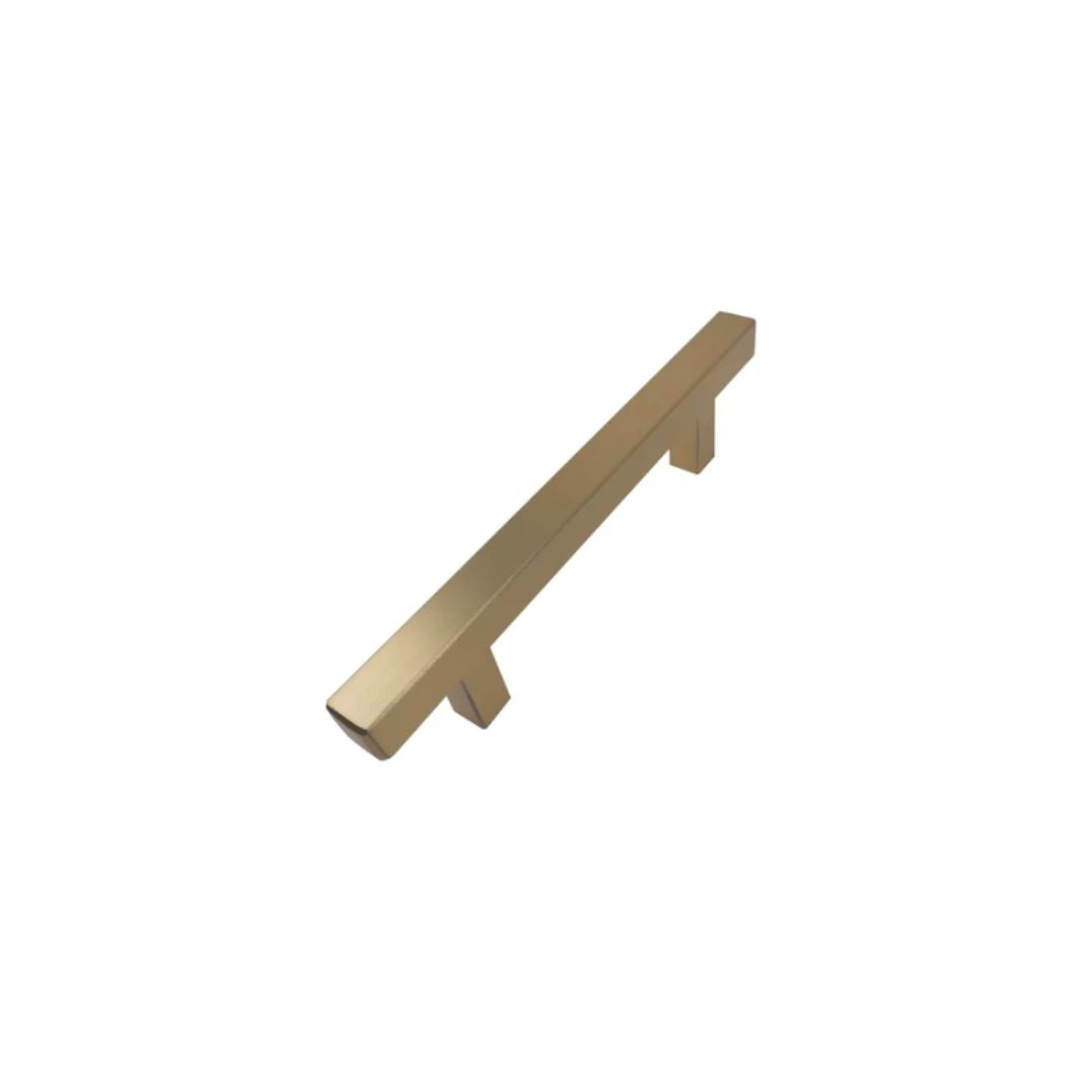 Headbourne Square T-Bar Cabinet Handles Brushed Brass