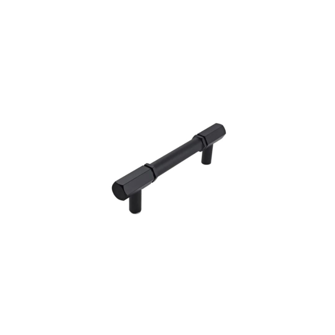 Headbourne Hexagonal T-Bar Cabinet Handles Matte Black