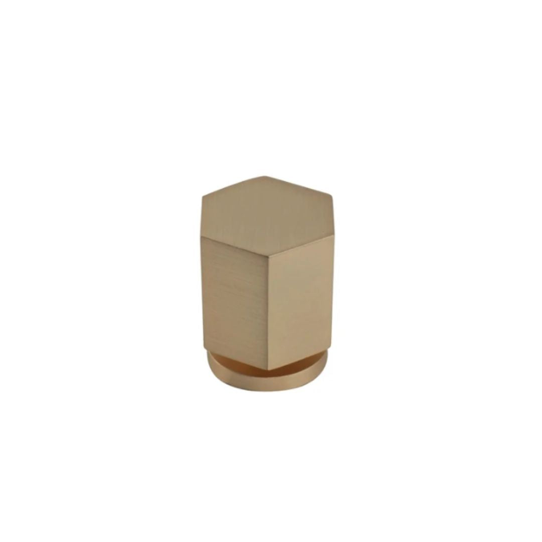 Headbourne Hexagonal Cabinet Knobs 32mm | Brushed Brass