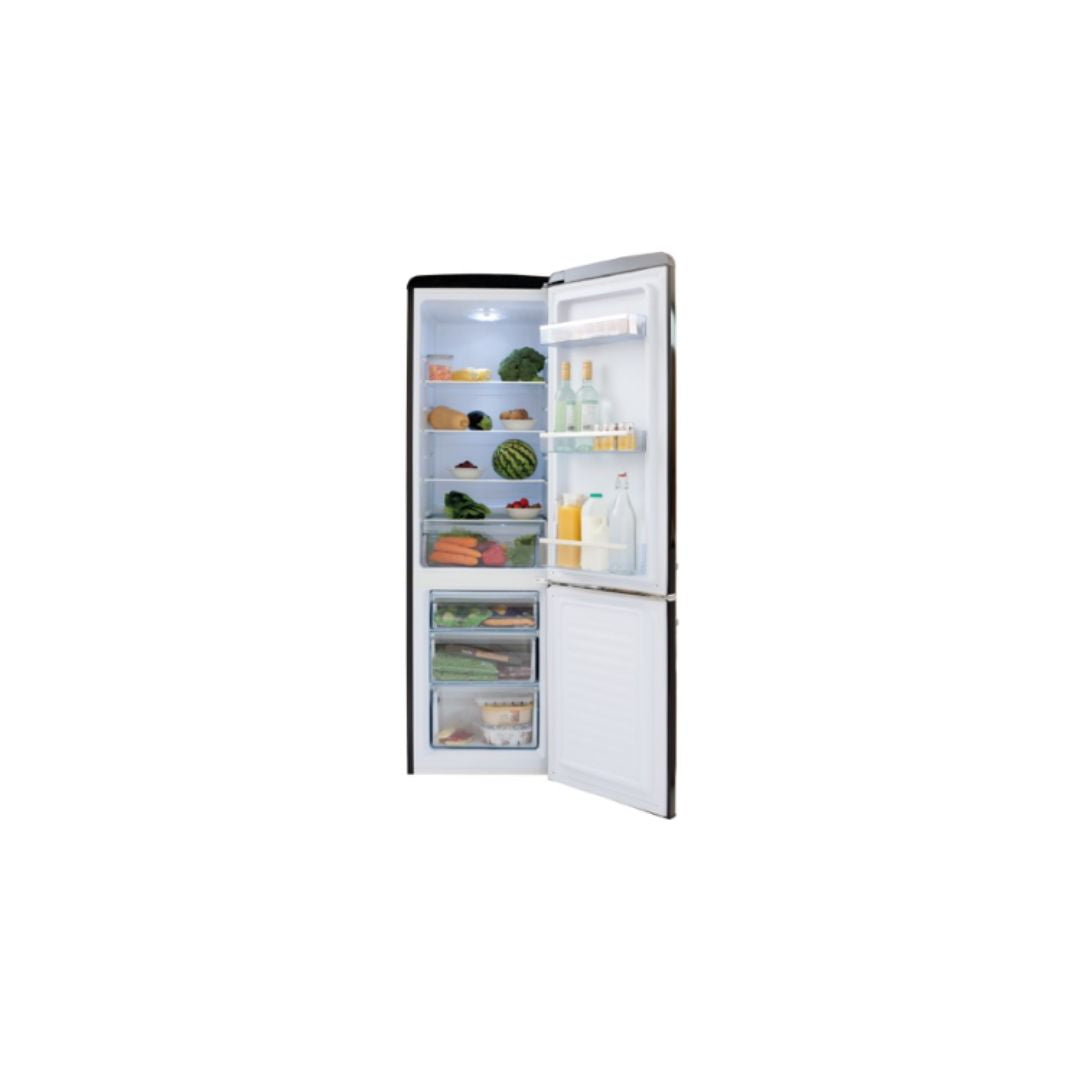AMICA RETRO BLACK FRIDGE FREEZER | FKR29653BK