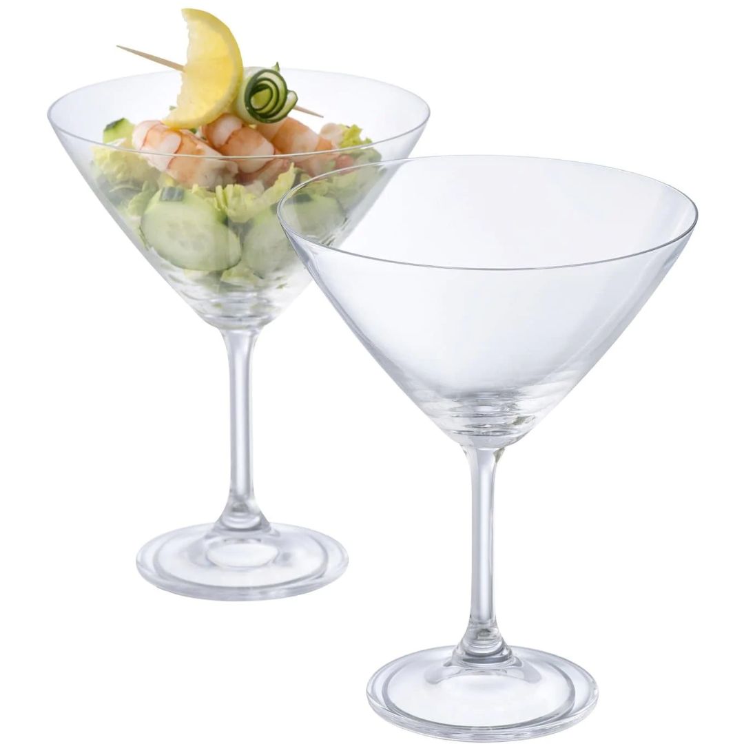 GALWAY CRYSTAL ELEGANCE MARTINI/COCKTAIL GLASS PAIR
