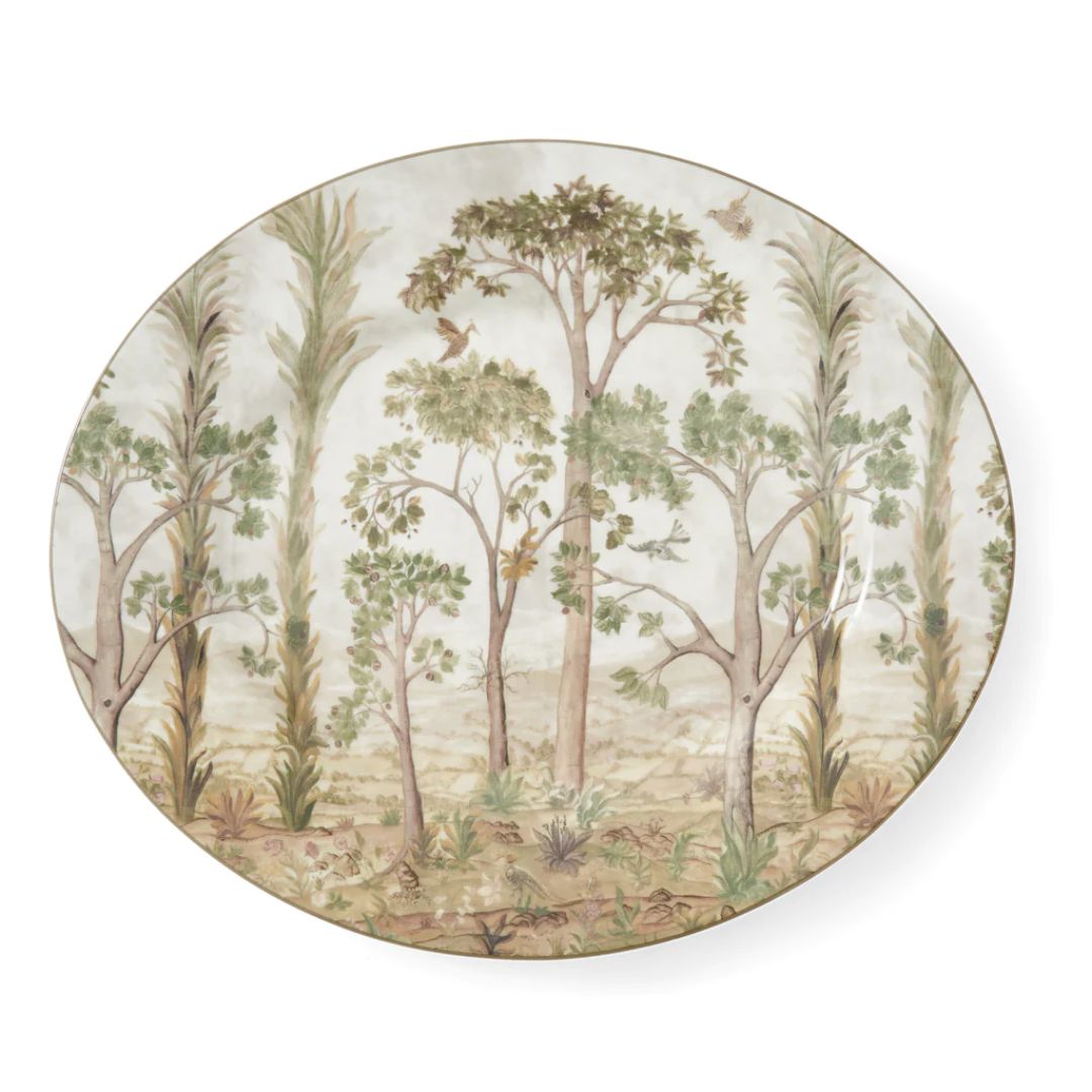 PORTMEIRION TALL TREES OVAL PLATTER 14"