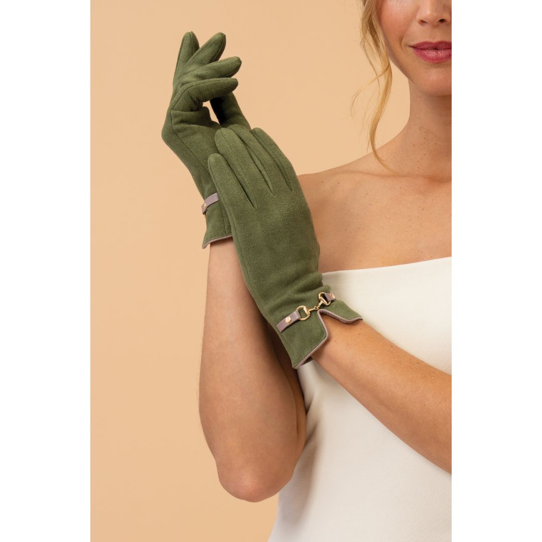 POWDER KYLIE FAUX SUEDE FOREST GLOVES