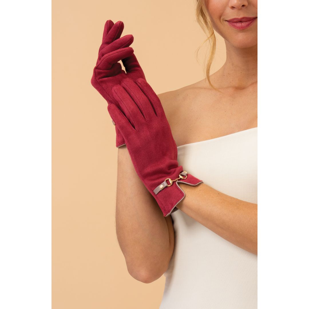 POWDER KYLIE FAUX SUEDE RUBY GLOVES