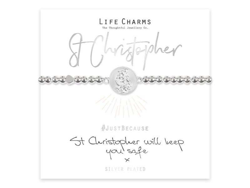 LIFE CHARMS BRACELET ST CHRISTOPHER WILL KEEP YOU