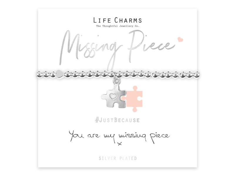 LIFE CHARMS BRACELET YOU ARE MY MISSING PIECE