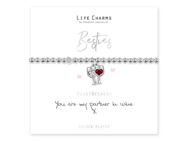 LIFE CHARMS BRACELET PARTNERS IN WINE