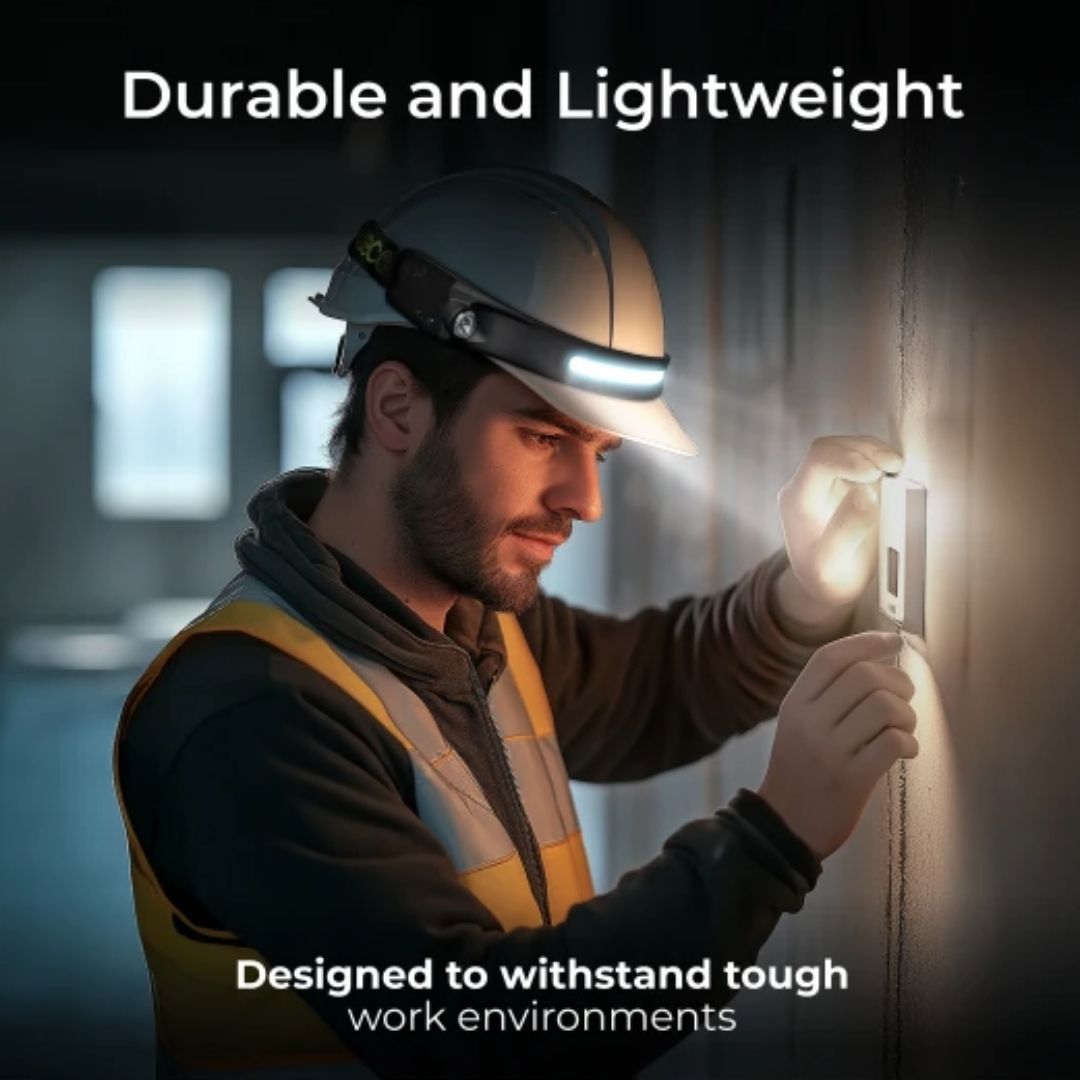 Luceco 350lm Rechargeable LED Head Torch with Motion Sensor