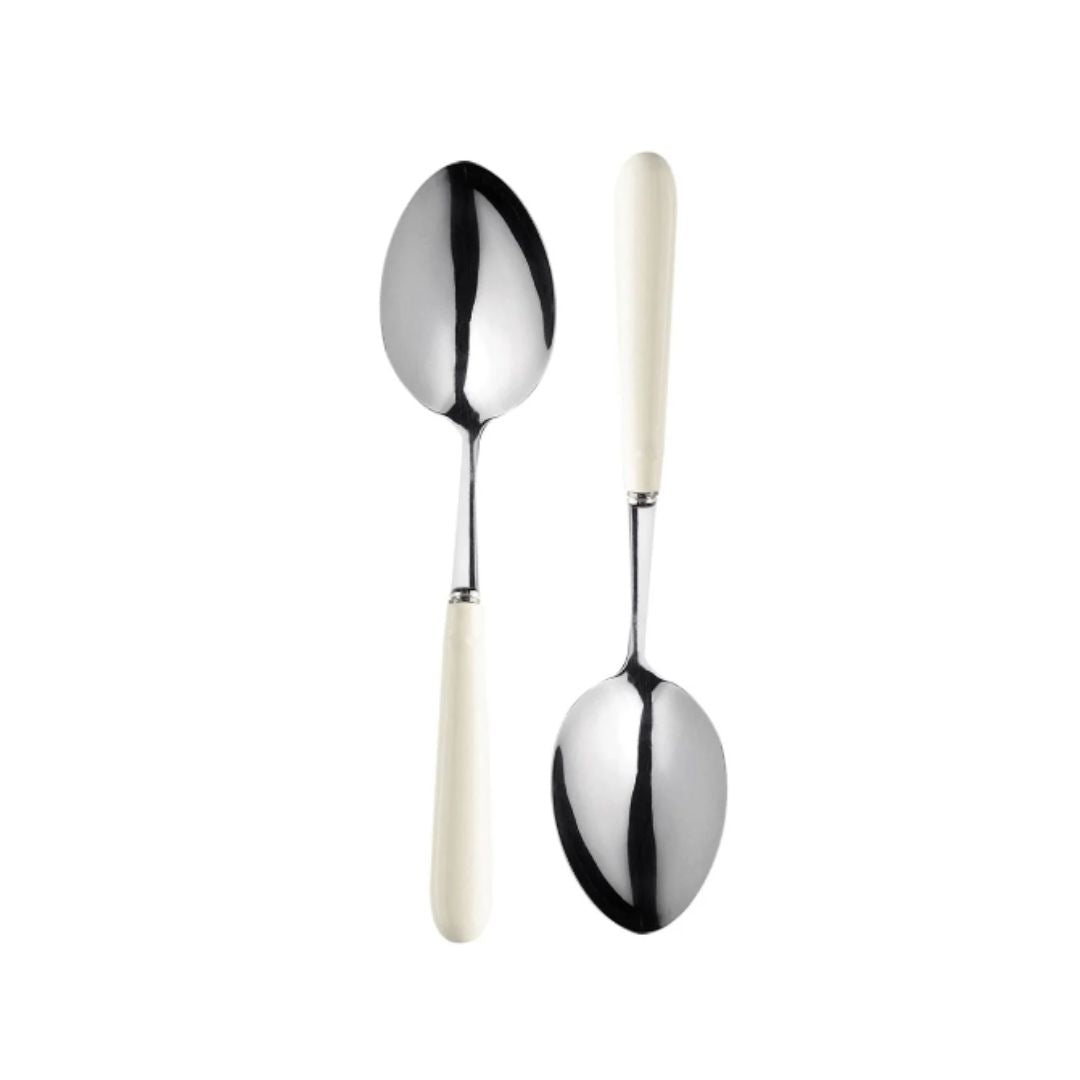 MARY BERRY SIGNATURE SET OF TWO SERVING SPOONS | IVORY