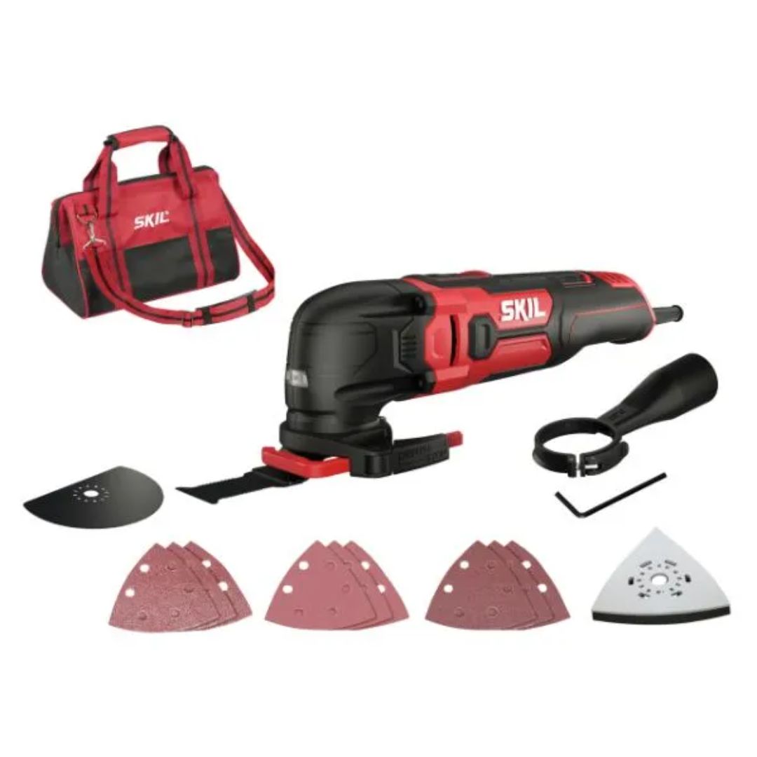 SKIL 1491DB MULTI TOOL 300W & 2 SAW BLADES & SANDING PAD & 9X SANDING PAPER & VACUUM ADAPTER & DEPTH STOP | MF1E1491DB