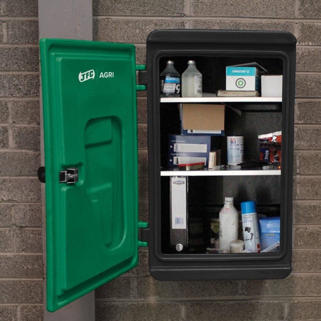 JFC Medium Medi-Safe Storage Cabinet (Black and Green)