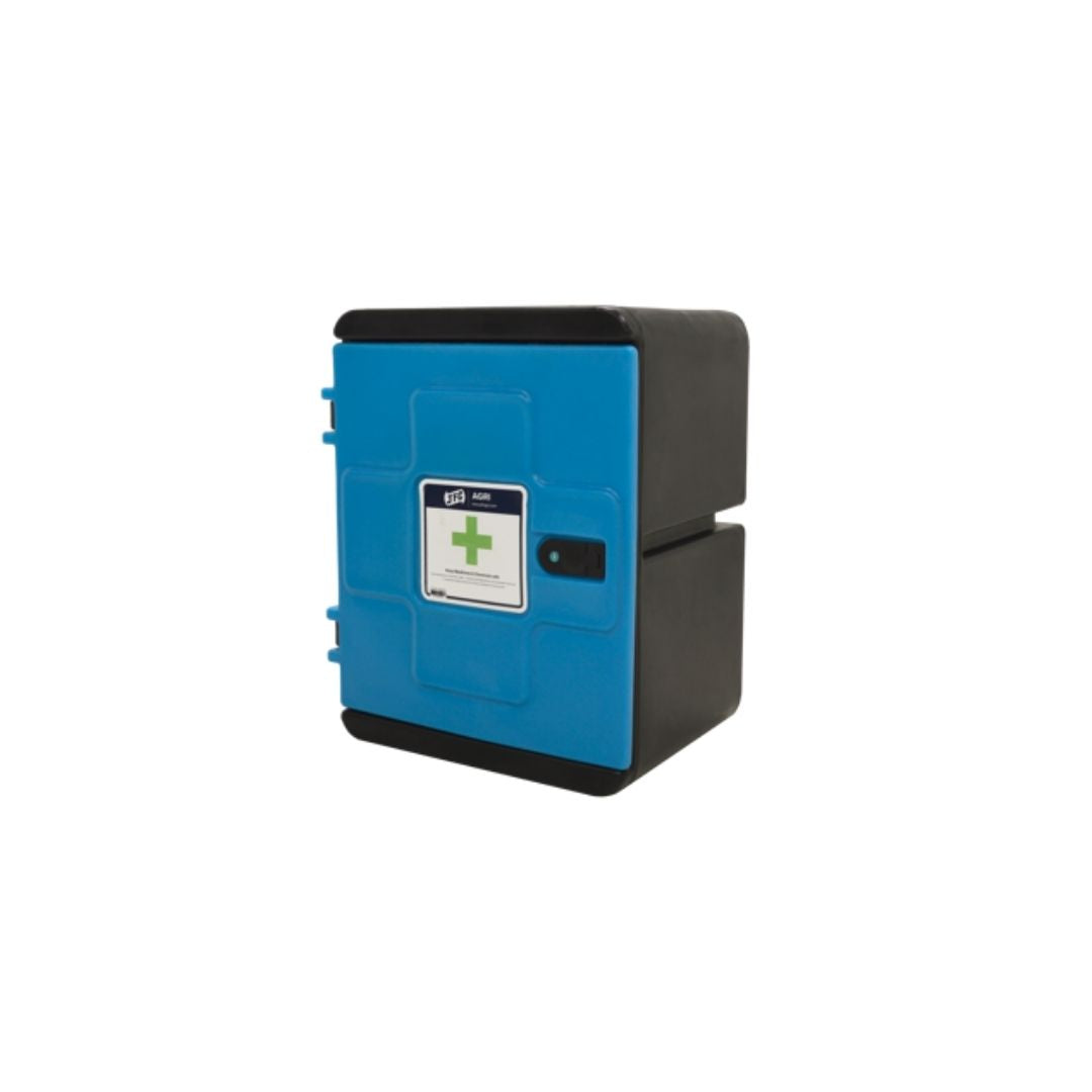 JFC Small Medi-Safe Storage Cabinet (Black and Blue)