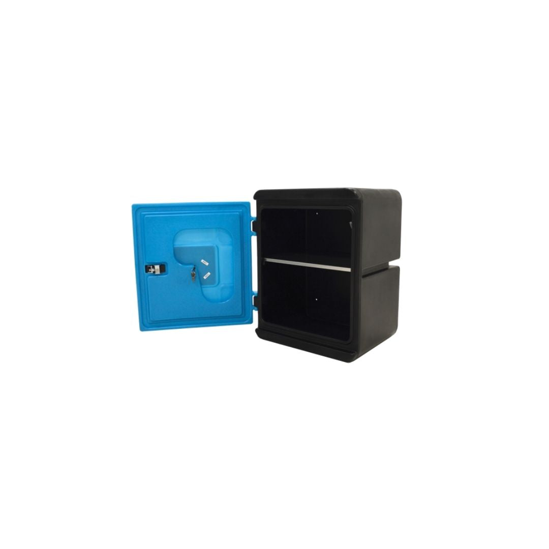JFC Small Medi-Safe Storage Cabinet (Black and Blue)