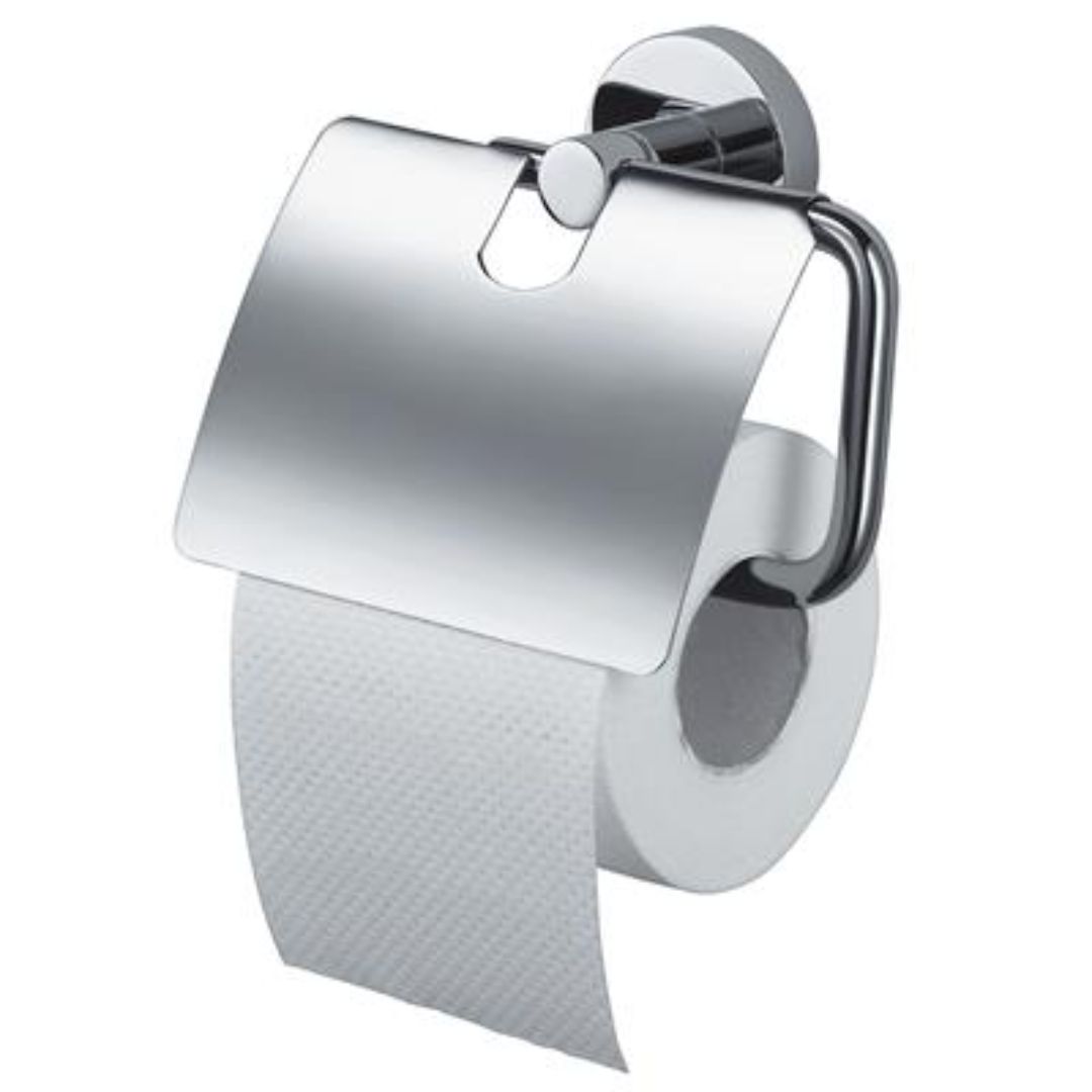 KOSMOS ROLL HOLDER WITH LID | CHROME