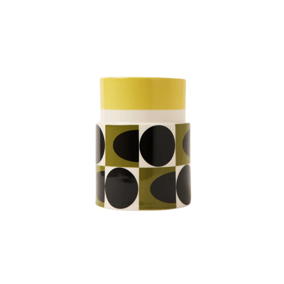 Orla Kiely Spot Square Oval Utensil Pot