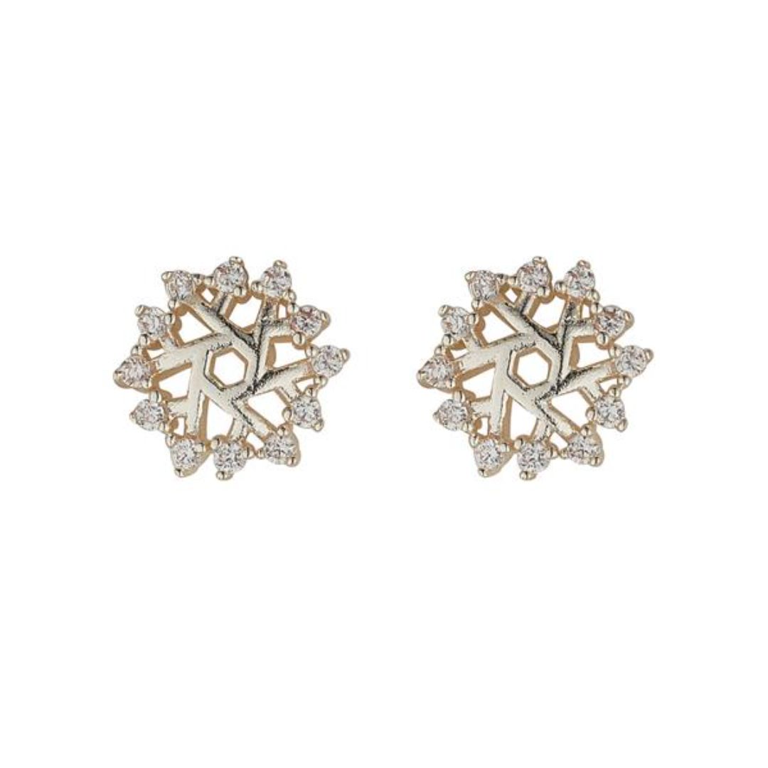 KNIGHT & DAY SNOWFLAKE SILVER EARRINGS
