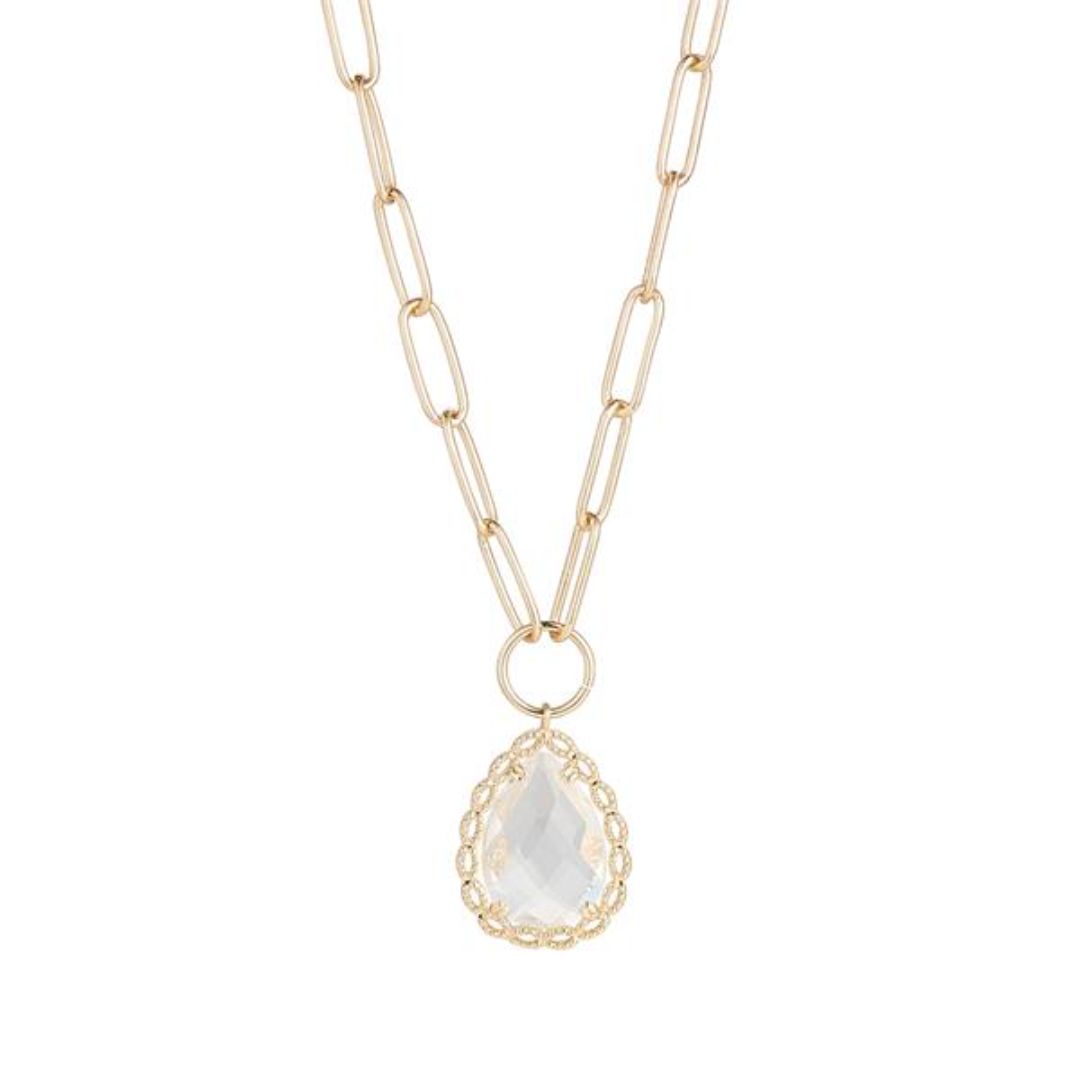 KNIGHT & DAY ADELINE CLEAR CRYSTAL NECKLACE