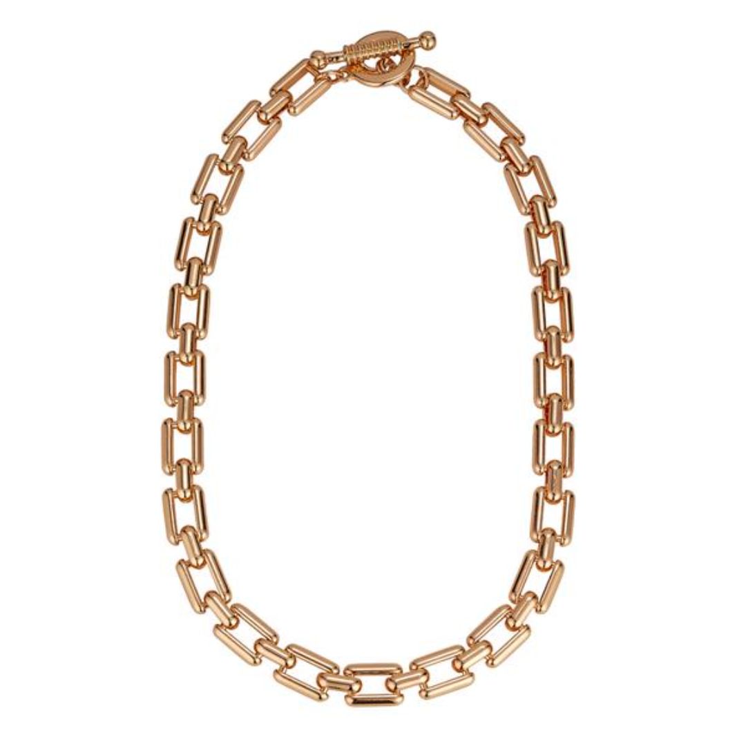 KNIGHT & DAY CHUNKY LINK T BAR NECKLACE