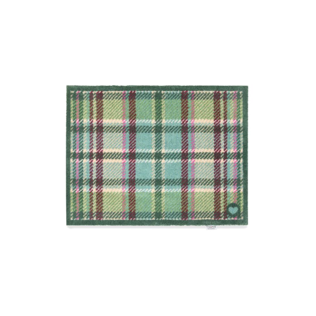 Hug Rug Tartan Green Washable Doormat