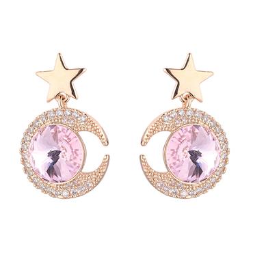 KNIGHT & DAY PINK MOON CRYSTAL EARRINGS