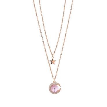 KNIGHT & DAY PINK MOON LAYERED NECKLACE